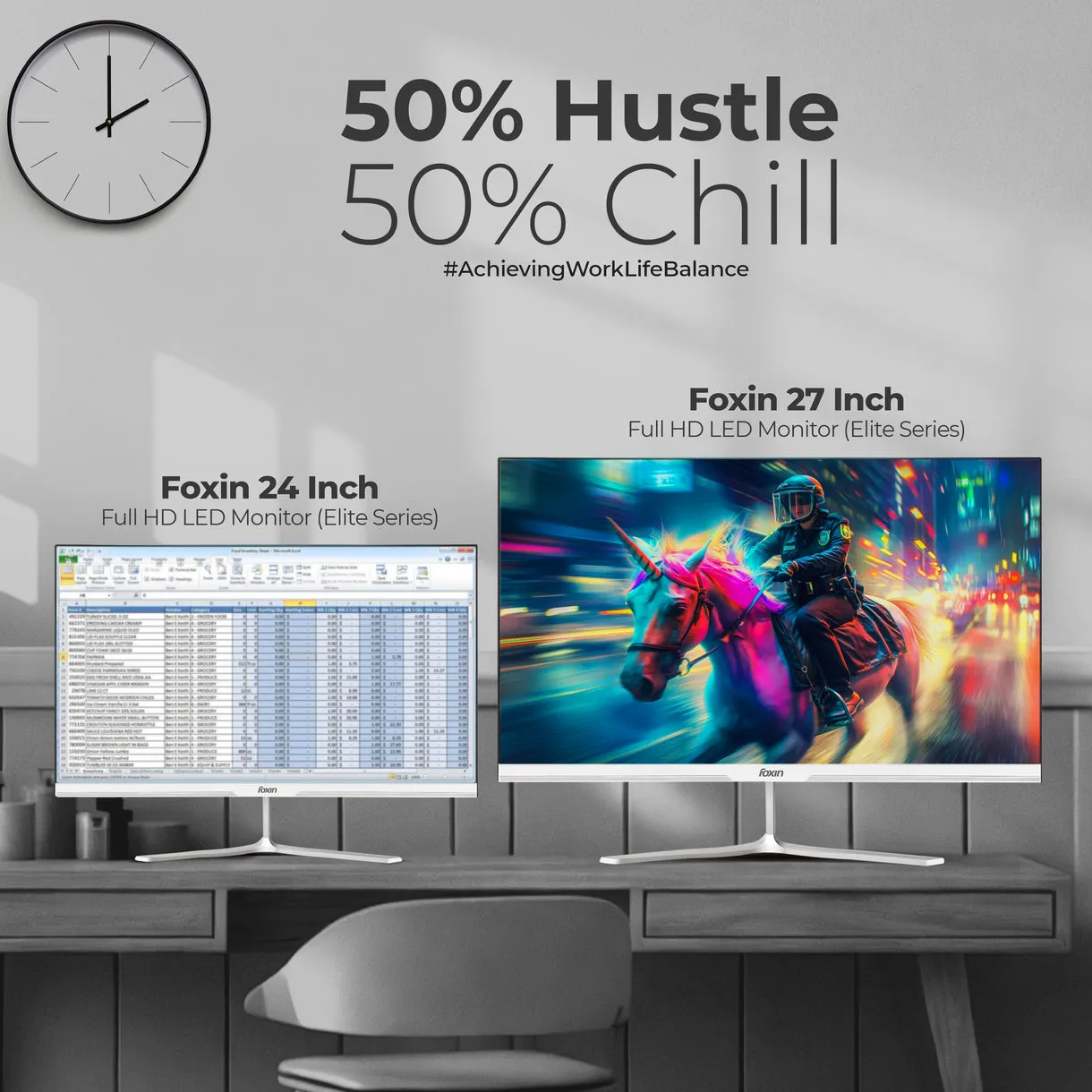 Foxin LED Monitor 24" FHD 144Hz with Speaker (Elite Ultra) view 4
